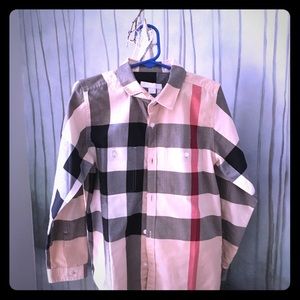 Burberry shirt size 8. Worn once